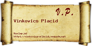 Vinkovics Placid névjegykártya